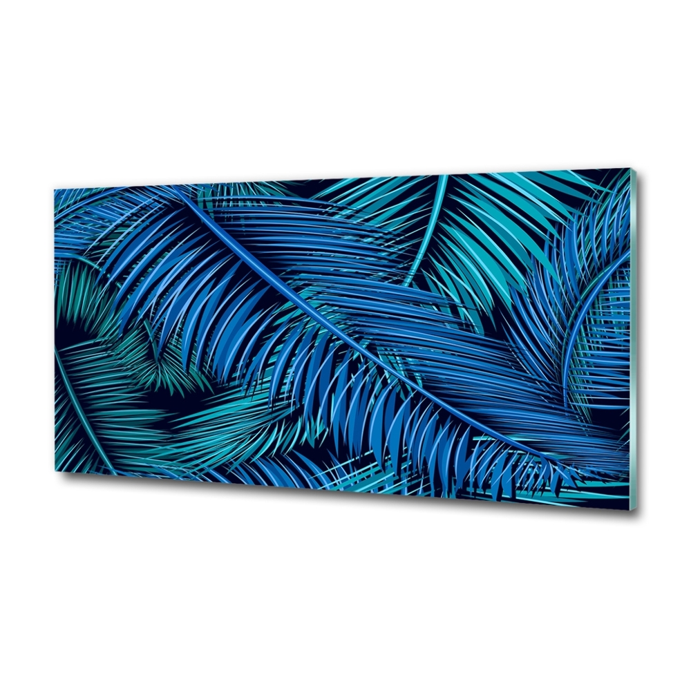 Glass art print Palm leaves