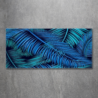 Glass art print Palm leaves