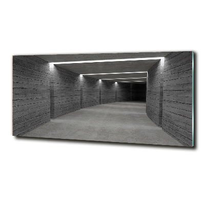 Glass wall art Concrete tunnel