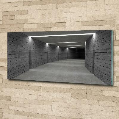 Glass wall art Concrete tunnel