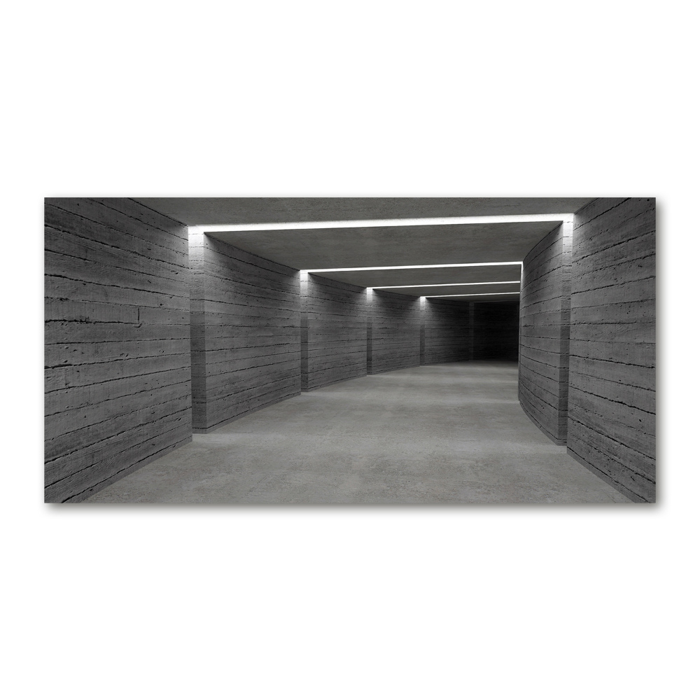 Glass wall art Concrete tunnel