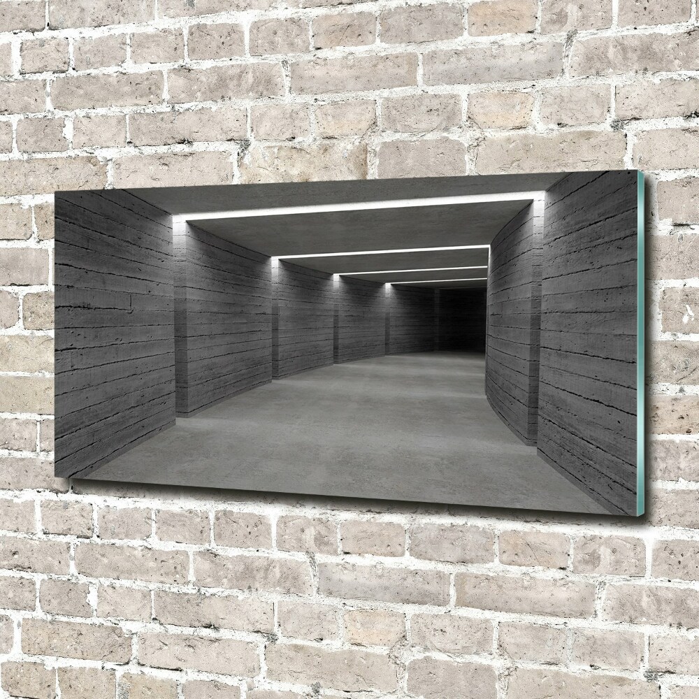 Glass wall art Concrete tunnel