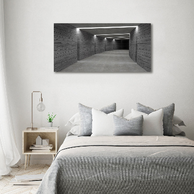 Glass wall art Concrete tunnel