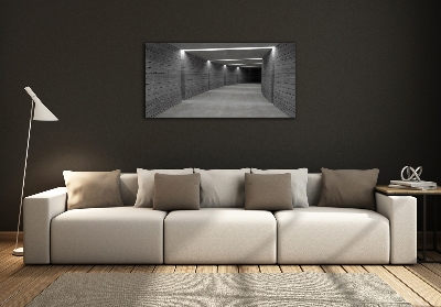 Glass wall art Concrete tunnel