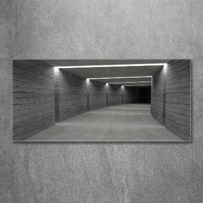 Glass wall art Concrete tunnel