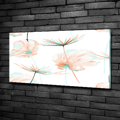 Glass art print Dandelion