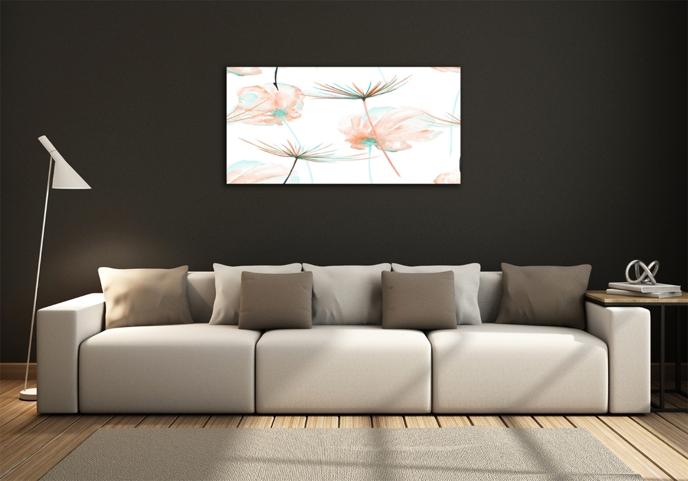 Glass art print Dandelion