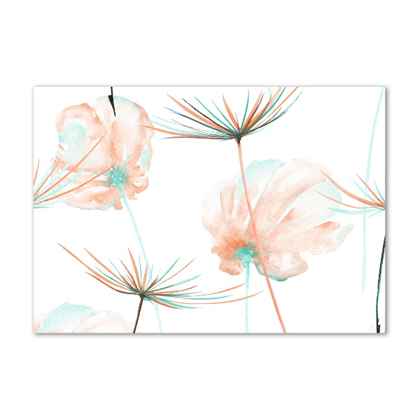 Glass art print Dandelion