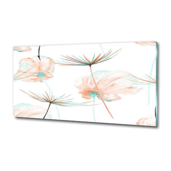 Glass art print Dandelion