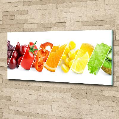 Glass picture print Fruits and vegetables