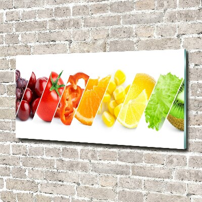 Glass picture print Fruits and vegetables