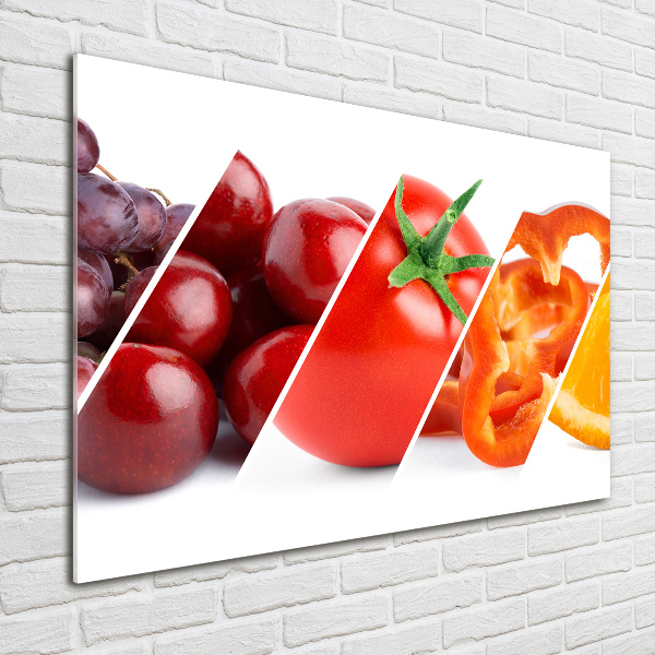 Glass picture print Fruits and vegetables