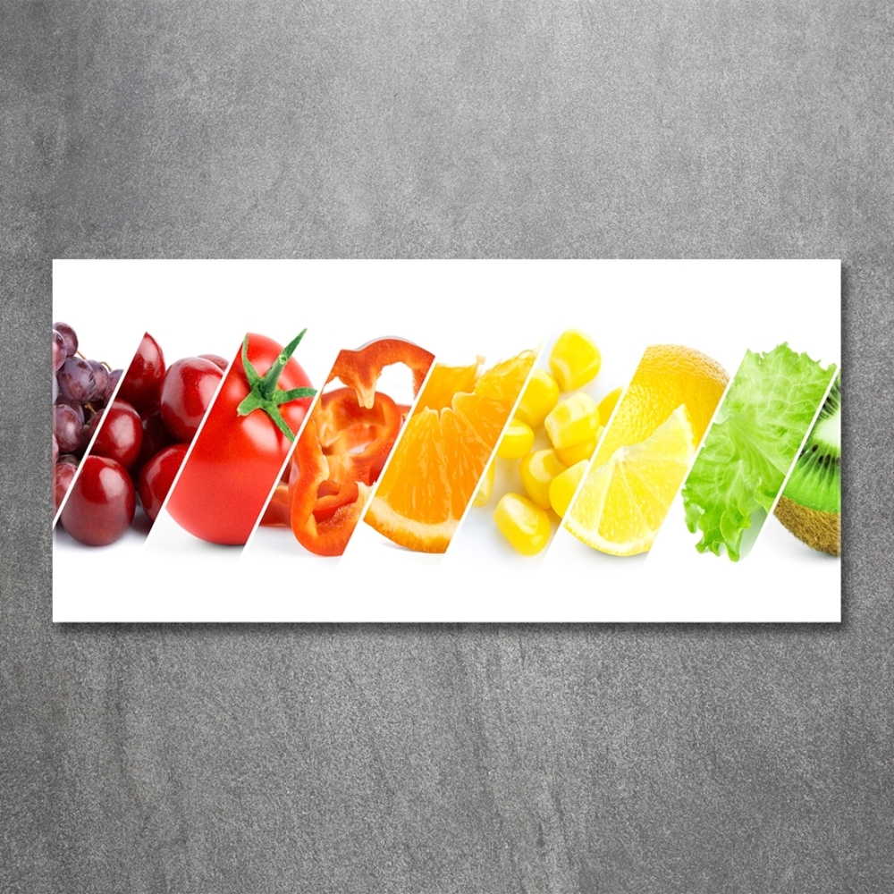 Glass picture print Fruits and vegetables