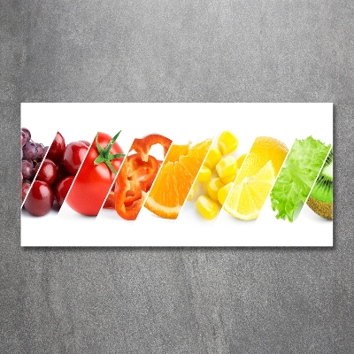 Glass picture print Fruits and vegetables