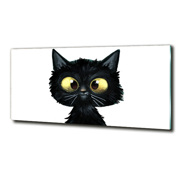 Glass art print Illustration of the cat