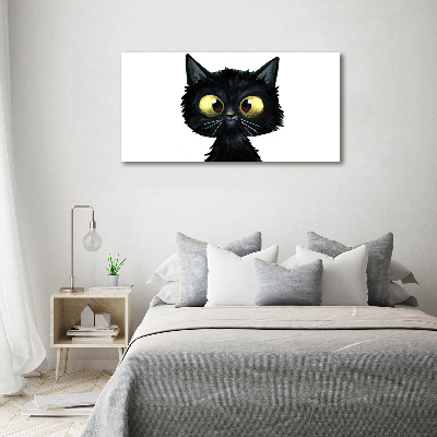 Glass art print Illustration of the cat