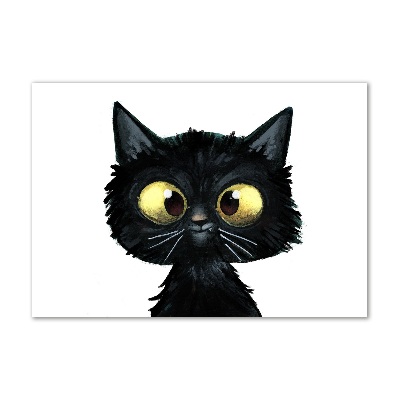 Glass art print Illustration of the cat