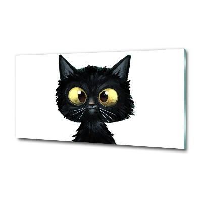 Glass art print Illustration of the cat