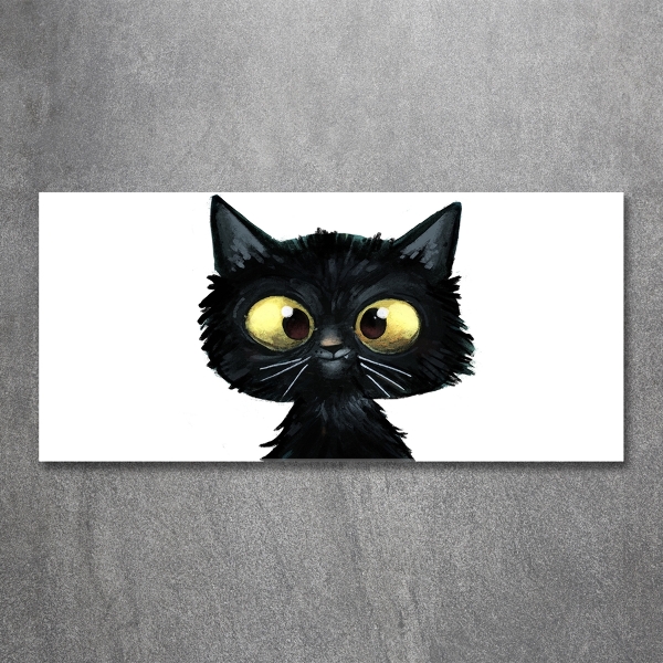 Glass art print Illustration of the cat