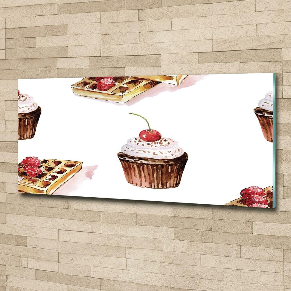 Glass wall art Dessert