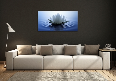 Wall art on glass Water lily