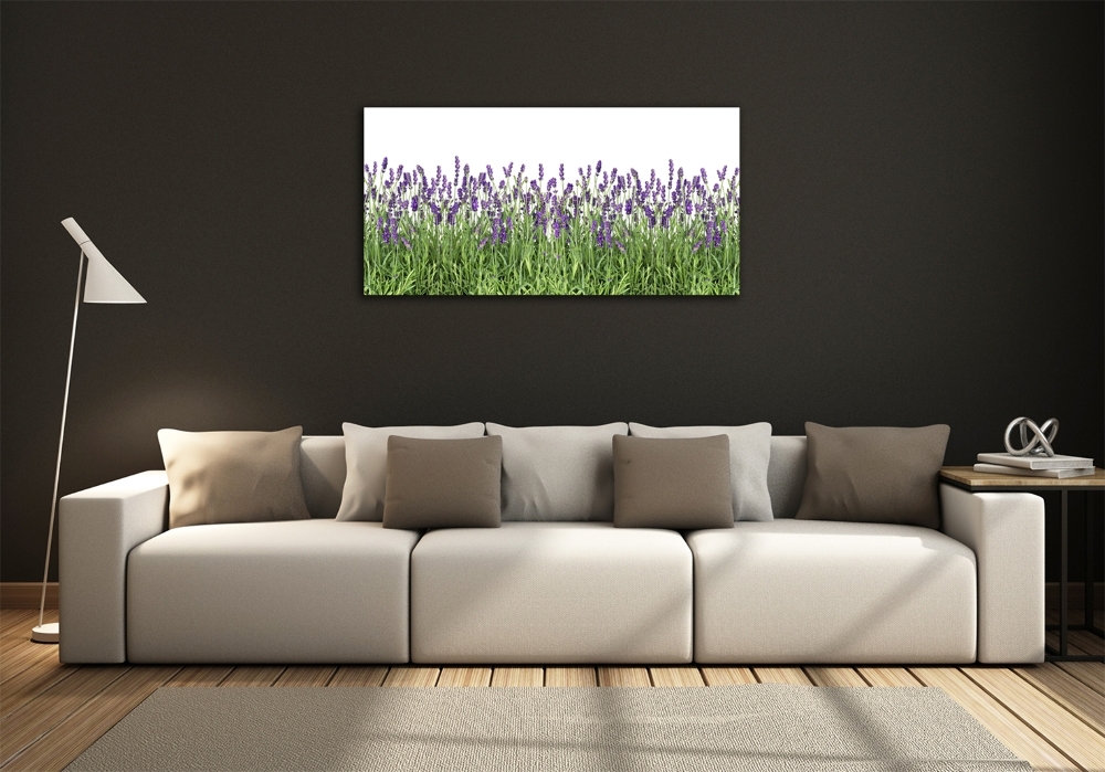 Wall art on glass Lavender flowers