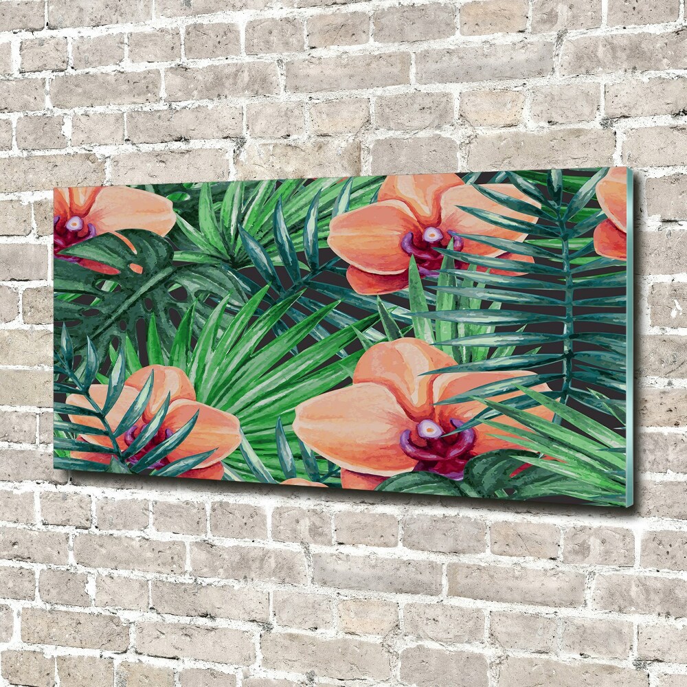 Glass art print Orchid