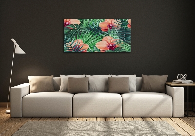 Glass art print Orchid