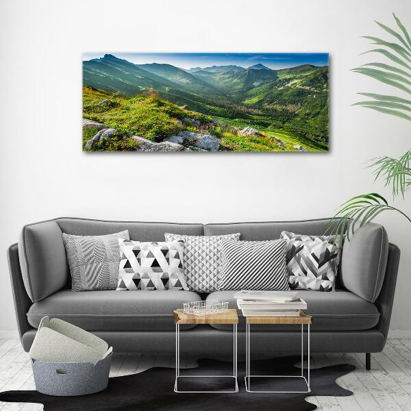 Glass picture wall art Dawn in the tatra mountains