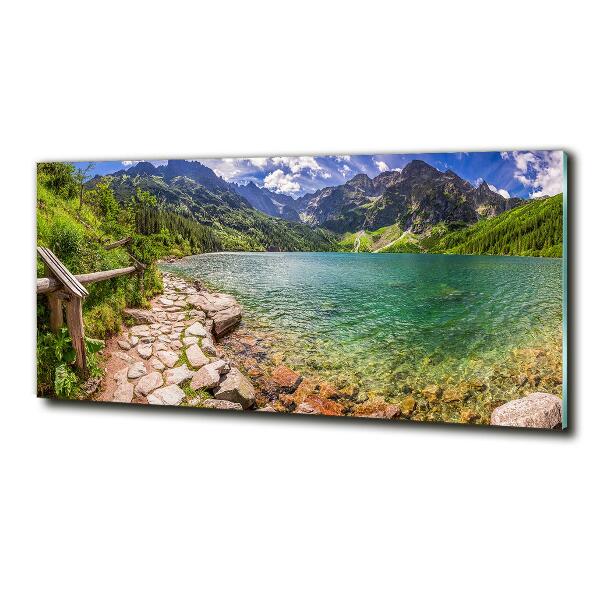 Glass picture wall art Morskie oko tatry