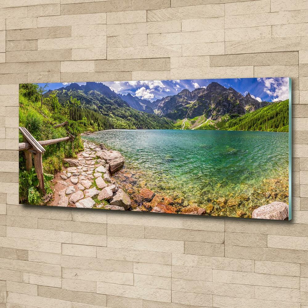 Glass picture wall art Morskie oko tatry