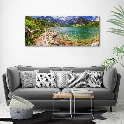 Glass picture wall art Morskie oko tatry