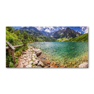 Glass picture wall art Morskie oko tatry