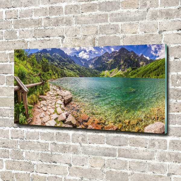 Glass picture wall art Morskie oko tatry