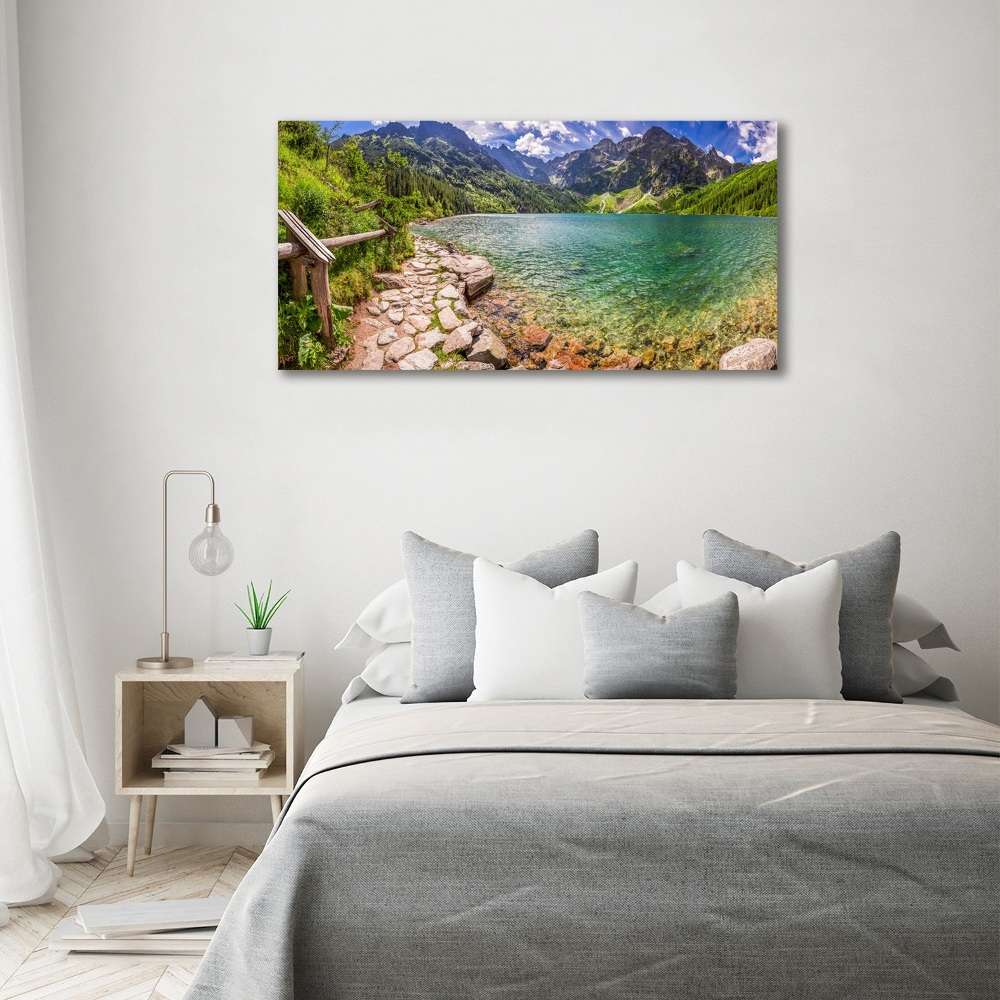 Glass picture wall art Morskie oko tatry