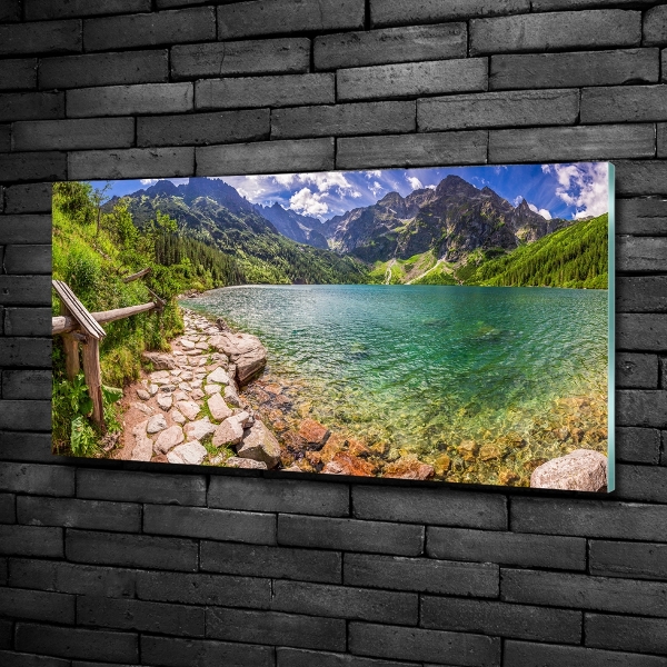 Glass picture wall art Morskie oko tatry