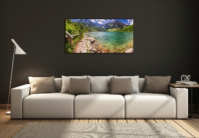 Glass picture wall art Morskie oko tatry