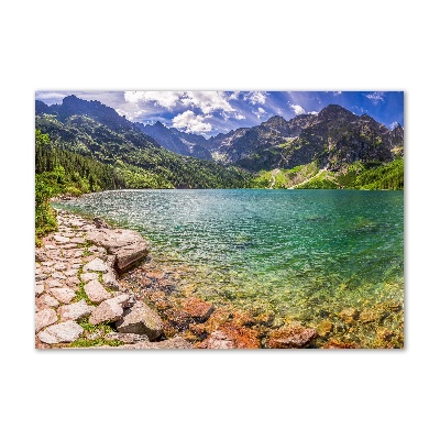 Glass picture wall art Morskie oko tatry