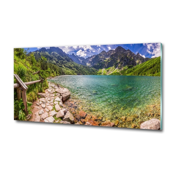 Glass picture wall art Morskie oko tatry