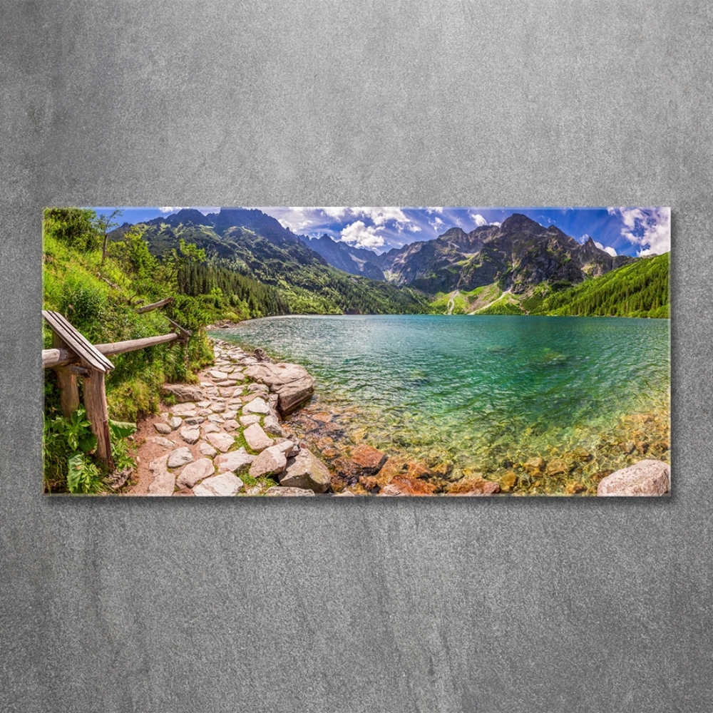 Glass picture wall art Morskie oko tatry