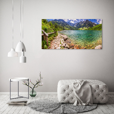 Glass picture wall art Morskie oko tatry