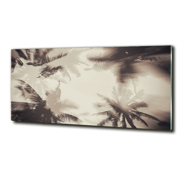 Glass art print Palm trees