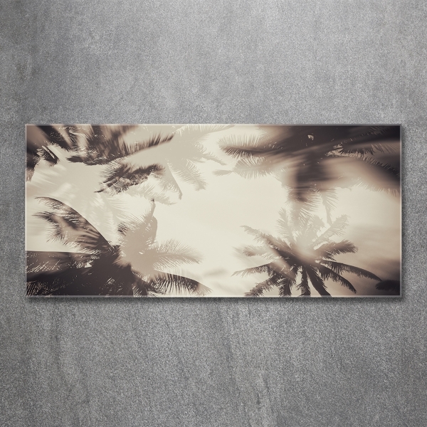 Glass art print Palm trees