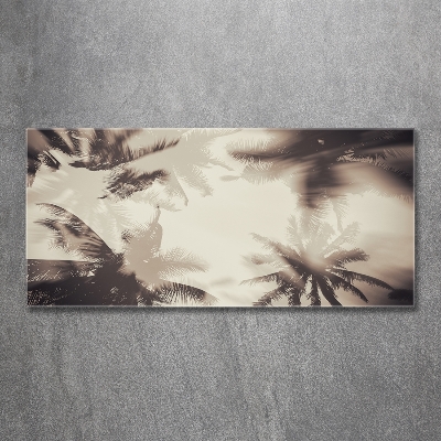 Glass art print Palm trees