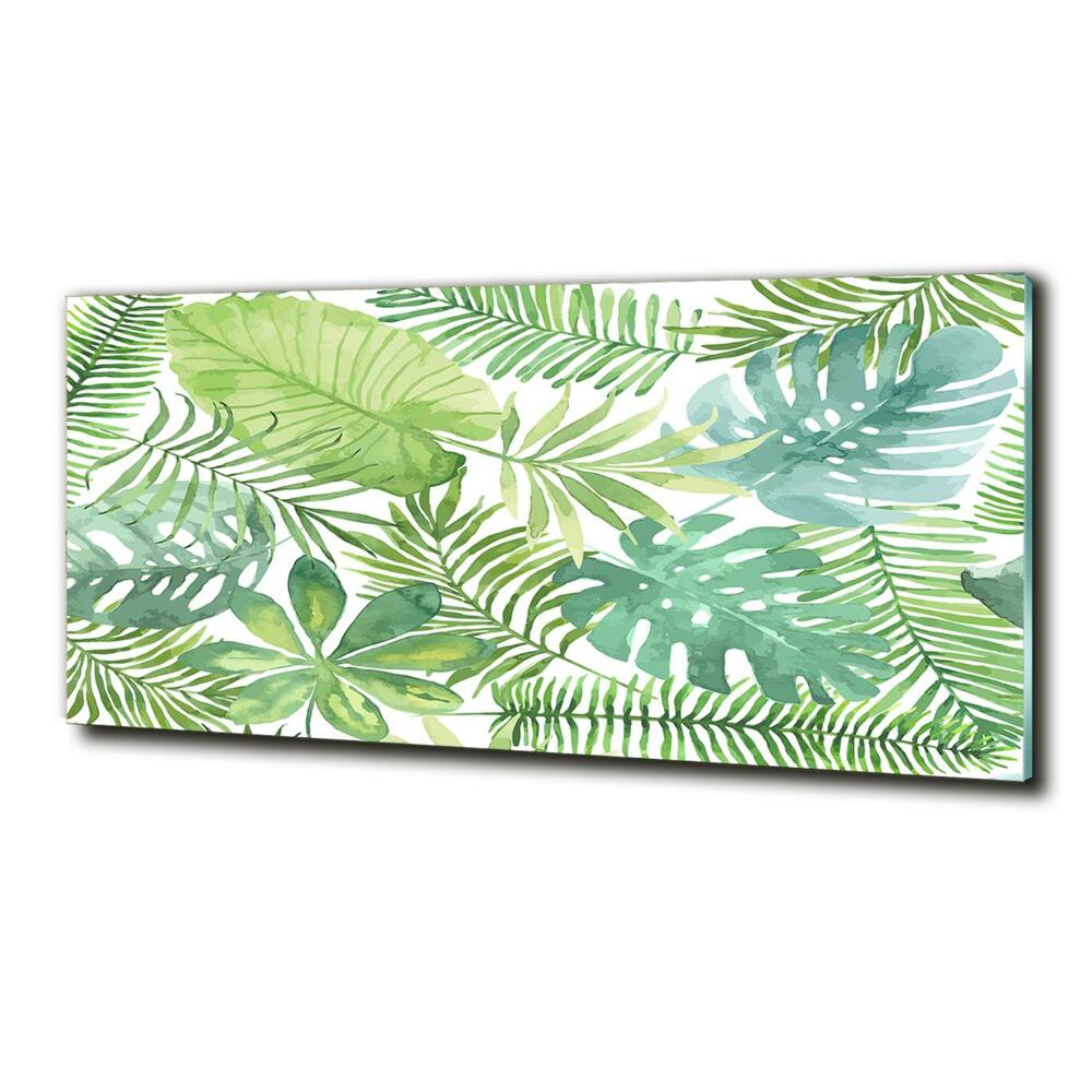 Photo printed on glass Tropical leaves