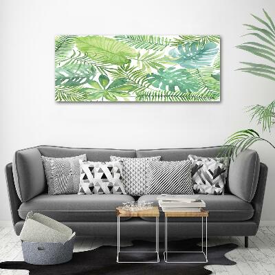 Photo printed on glass Tropical leaves