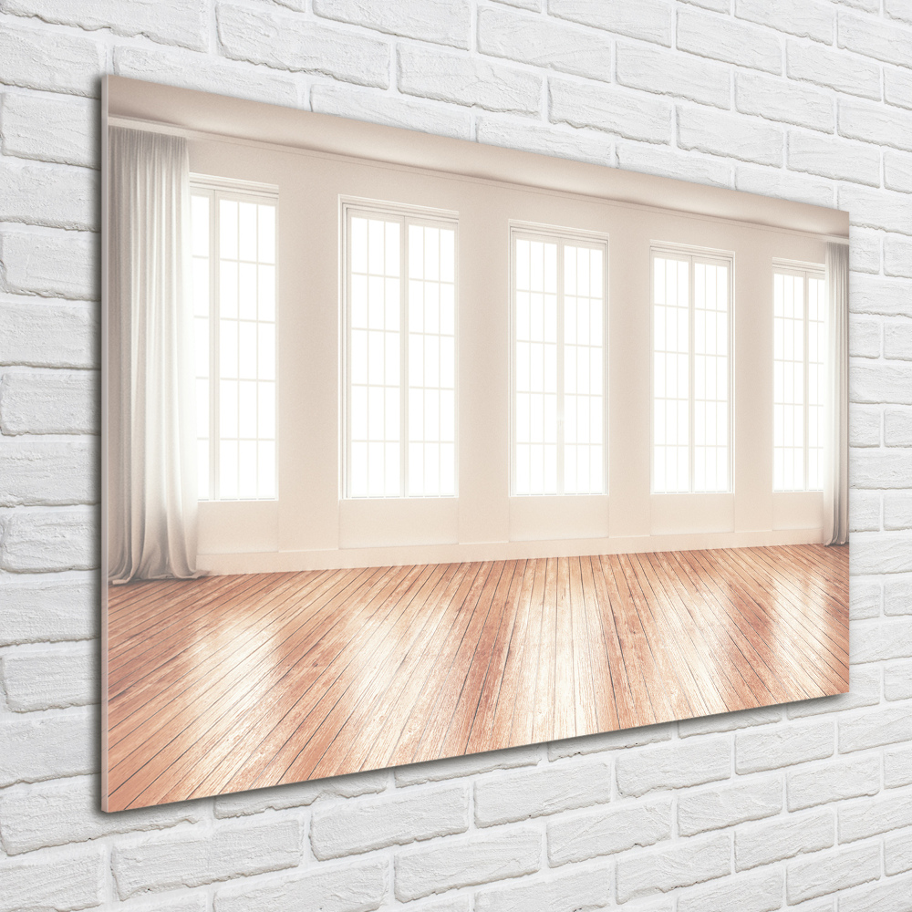 Glass wall art Bright interior