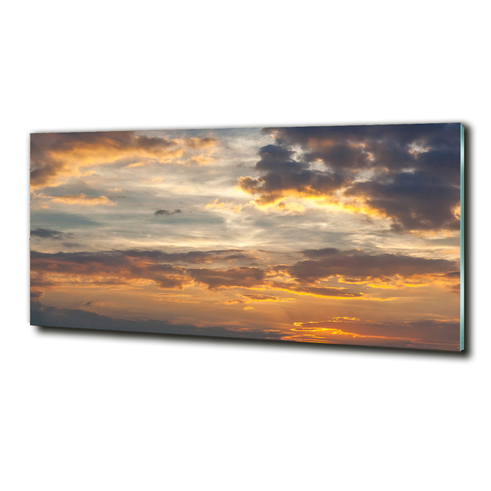 Glass picture wall art Sunset