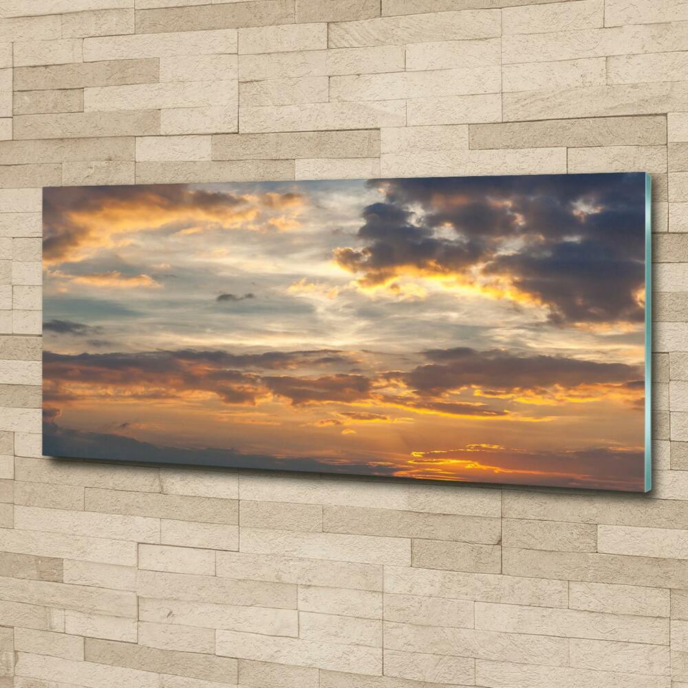 Glass picture wall art Sunset