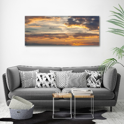 Glass picture wall art Sunset